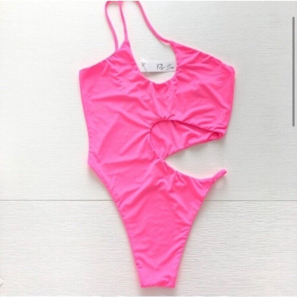 Riot Swim x REVOLVE Blaise One Piece Bikini Barbie Pink - Picture 4 of 5